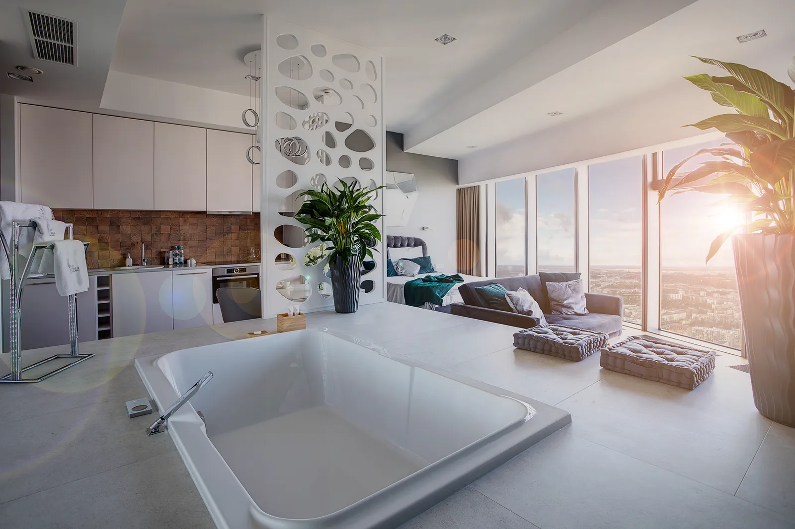Apartament Executive ze zwykłą wanną przy oknie