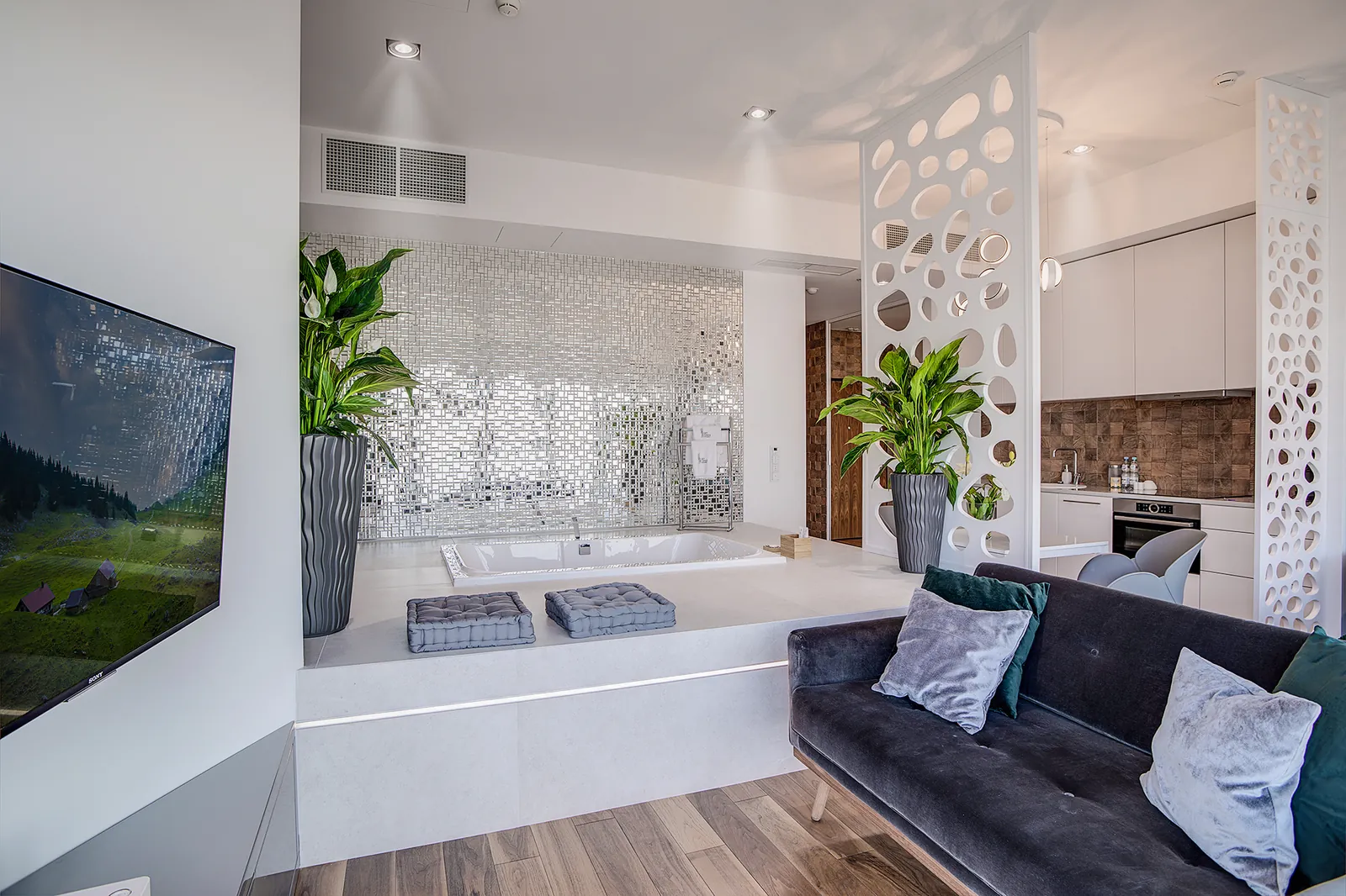 Apartament typu Executive Suite z wanną w pokoju — zdjęcie 2