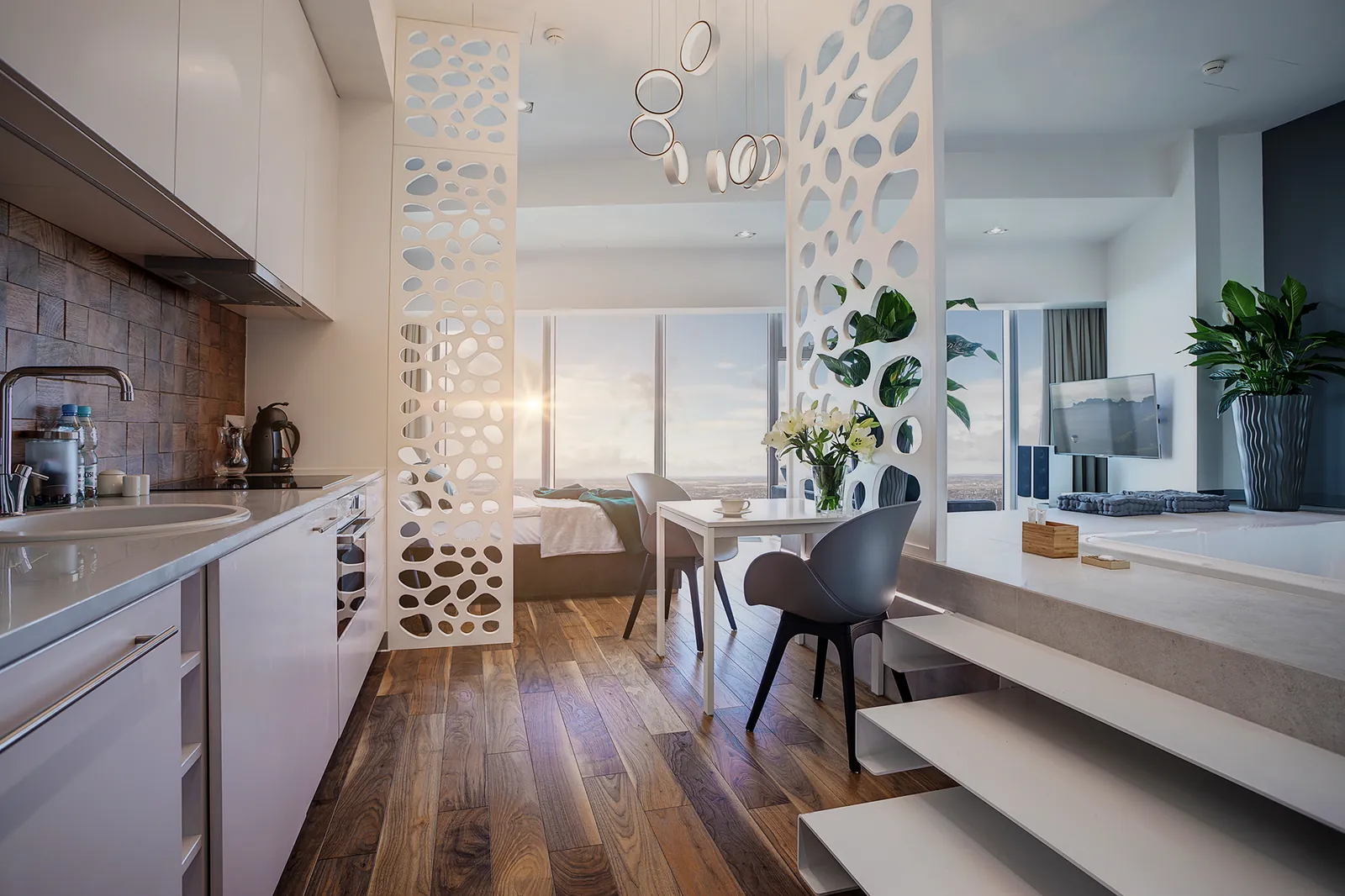 Apartament typu Executive Suite z wanną w pokoju — zdjęcie 3