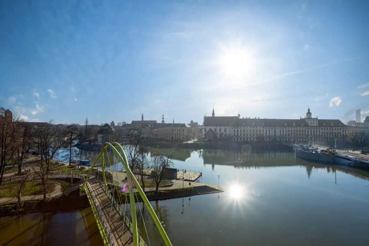 Odra river view at Boulevard Drobnera Residence