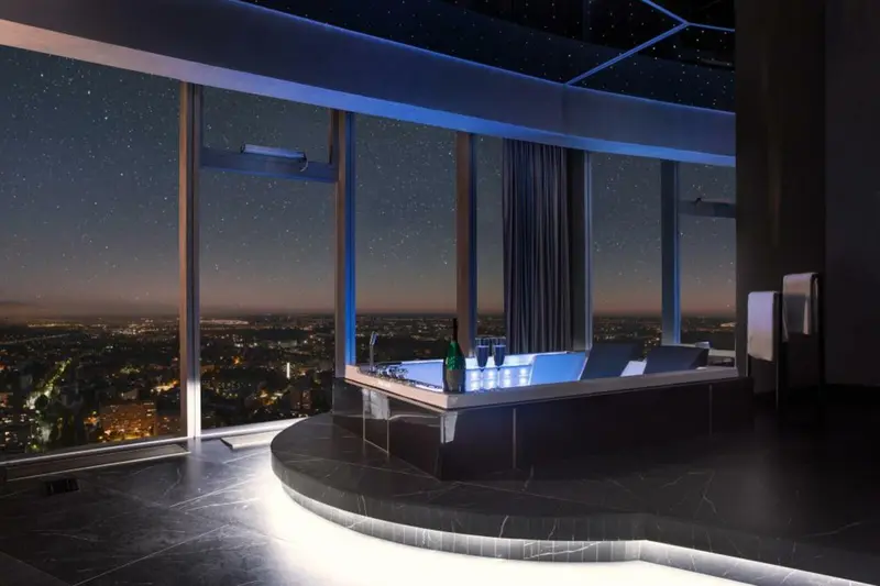 Apartament typu Deluxe z jacuzzi, 35. piętro, Sky Tower Wrocław