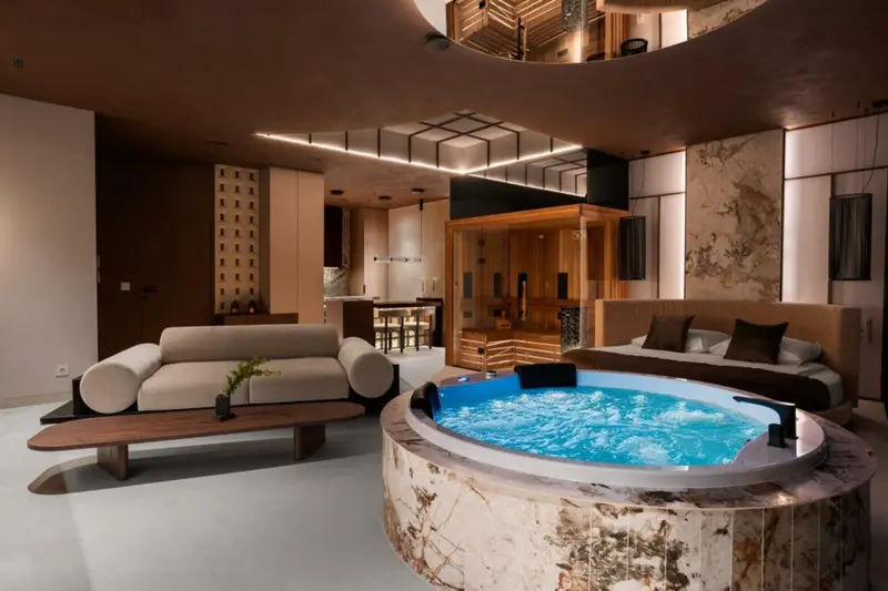 Apartament „Tokio” z sauną i jacuzzi, Sky Tower Wrocław