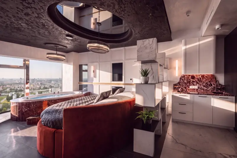 Apartament „Paris” z jacuzzi, Sky Tower Wrocław