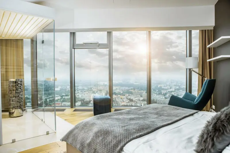 Apartament typu Superior z sauną, Sky Tower Wrocław